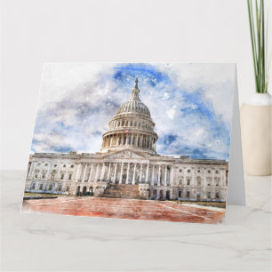 United States Capitol close up in Washington DC Thank You Card