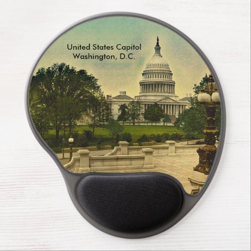 United States Capitol from Library Steps Date 1898 Gel Mouse Pad