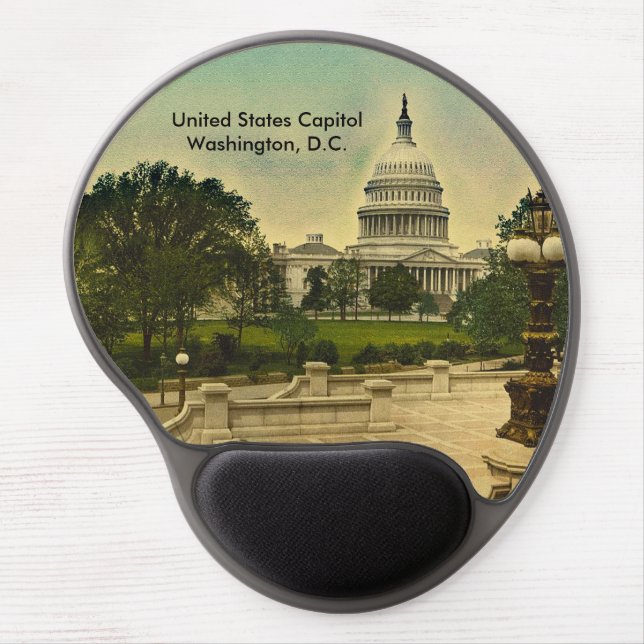 United States Capitol from Library Steps Date 1898 Gel Mouse Pad (Front)