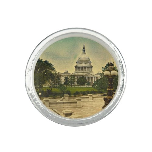 United States Capitol from Library Steps Date 1898 Ring