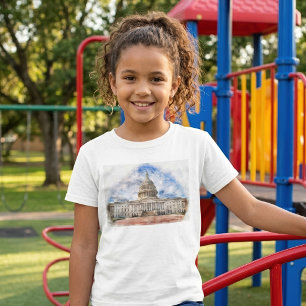 United States Capitol Pastel Drawing Washington DC T-Shirt