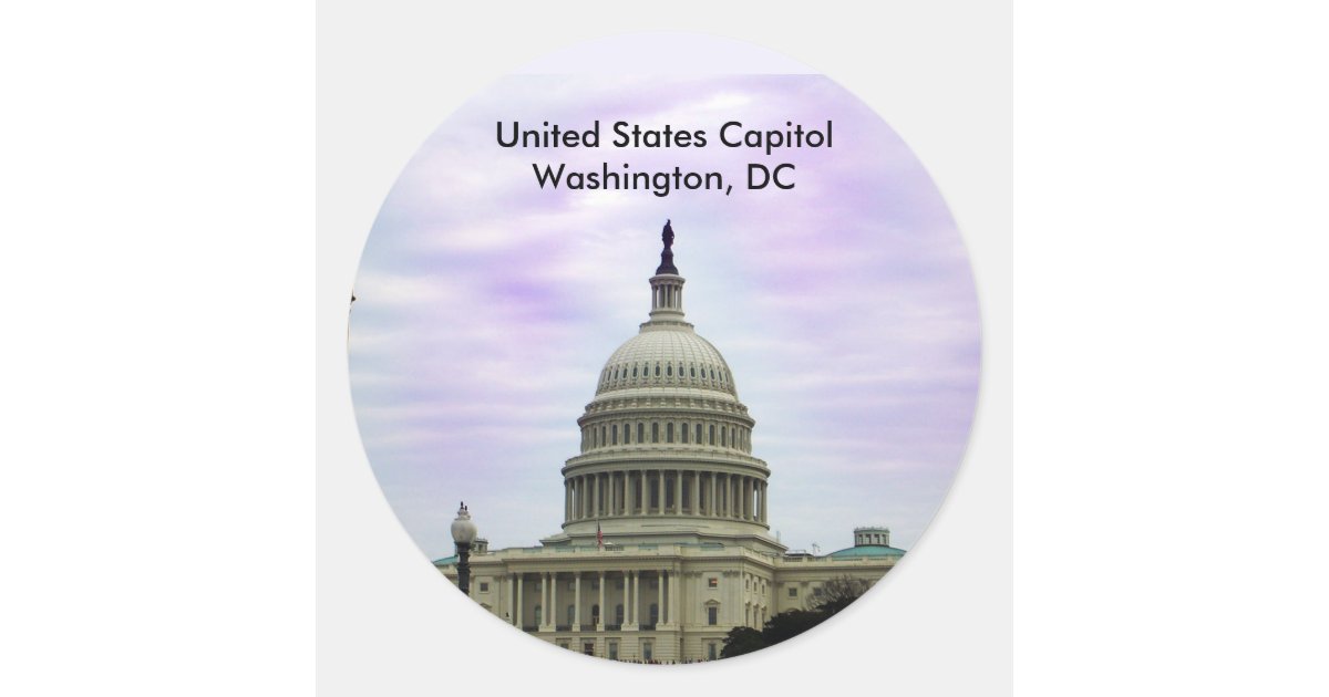 United States Capitol, Washington, DC Classic Round Sticker | Zazzle