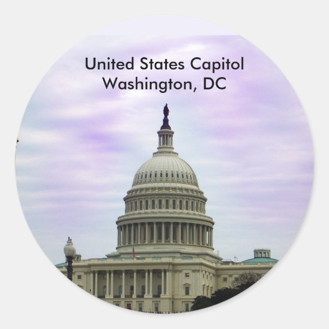 United States Capitol, Washington, DC Classic Round Sticker (Front)