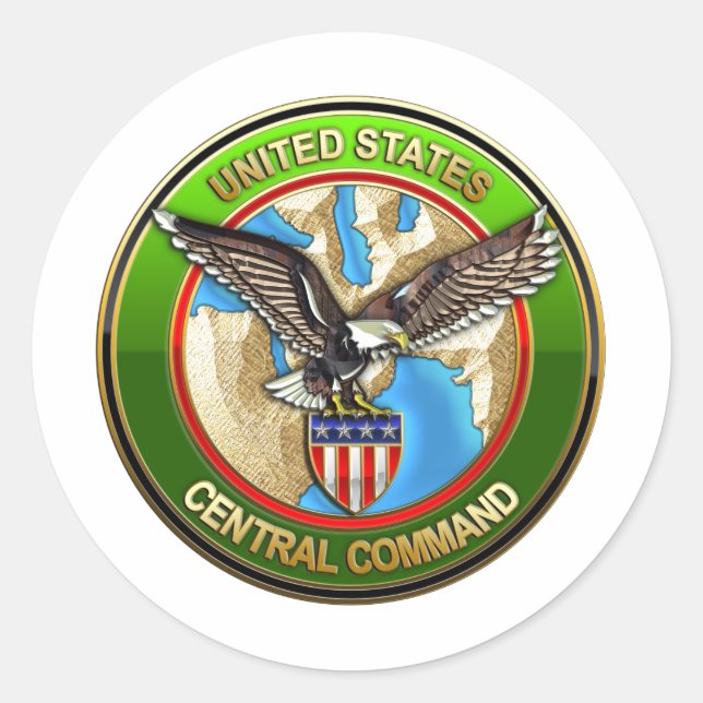 United States Central Command Classic Round Sticker (Front)