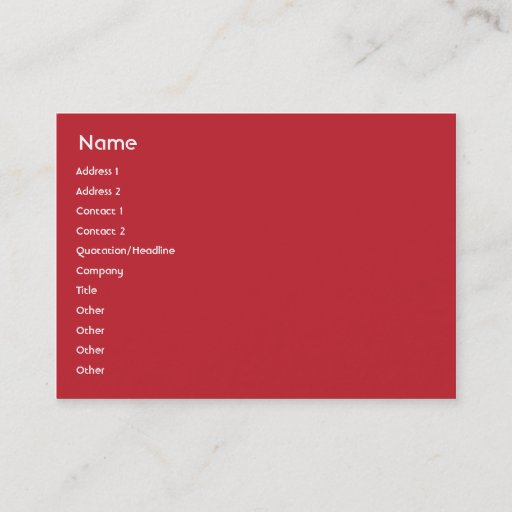 Customizable United States - Chubby Business Card