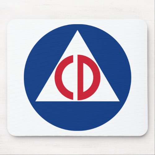 United States Civil Defense Logo Vintage Symbol Mouse Pad