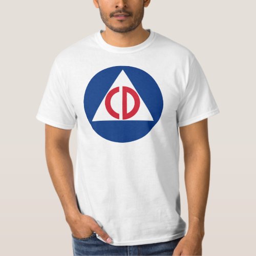 United States Civil Defense Logo Vintage Symbol T_Shirt