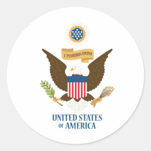 United States Classic Round Sticker