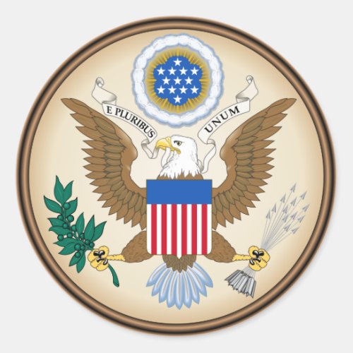 United States Coat of arms US Classic Round Sticker