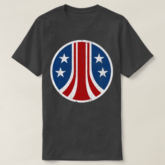 United States Colonial Crest Chest Pocket Variant  T-Shirt (Design Front)