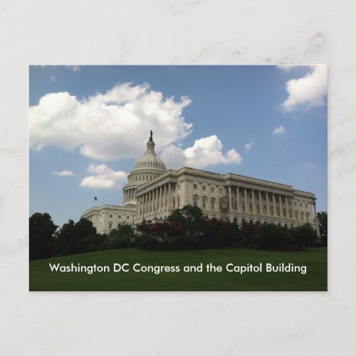United States Congress and Capitol Postcard