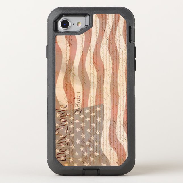 United States Constitution American Flag Otterbox iPhone Case (Back)