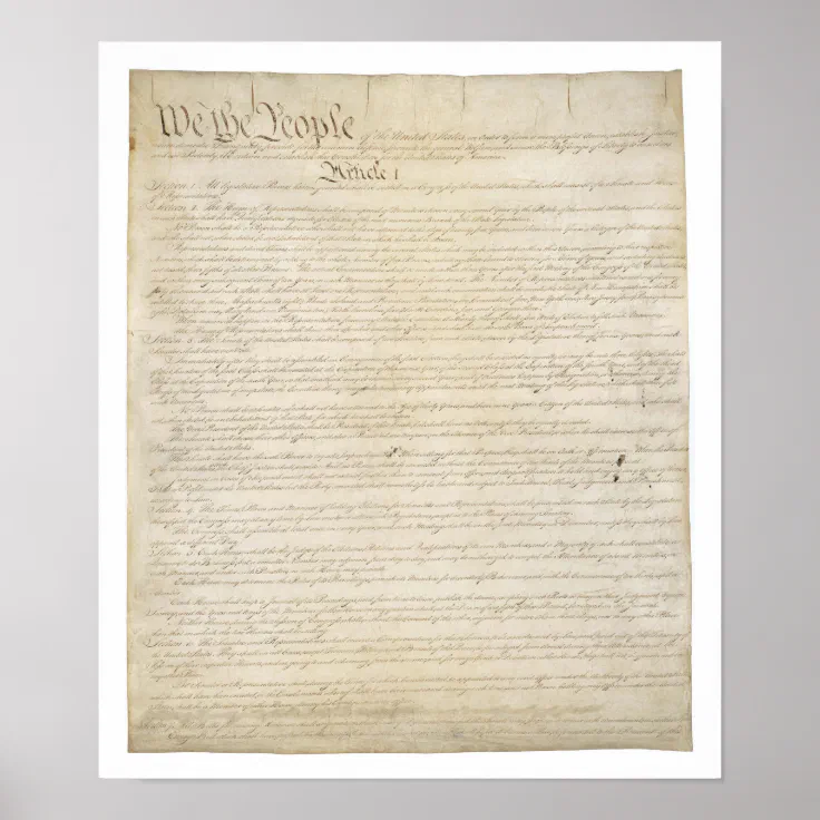 United States Constitution History Classroom Poster | Zazzle