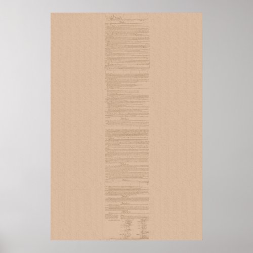 United States Constitution Poster