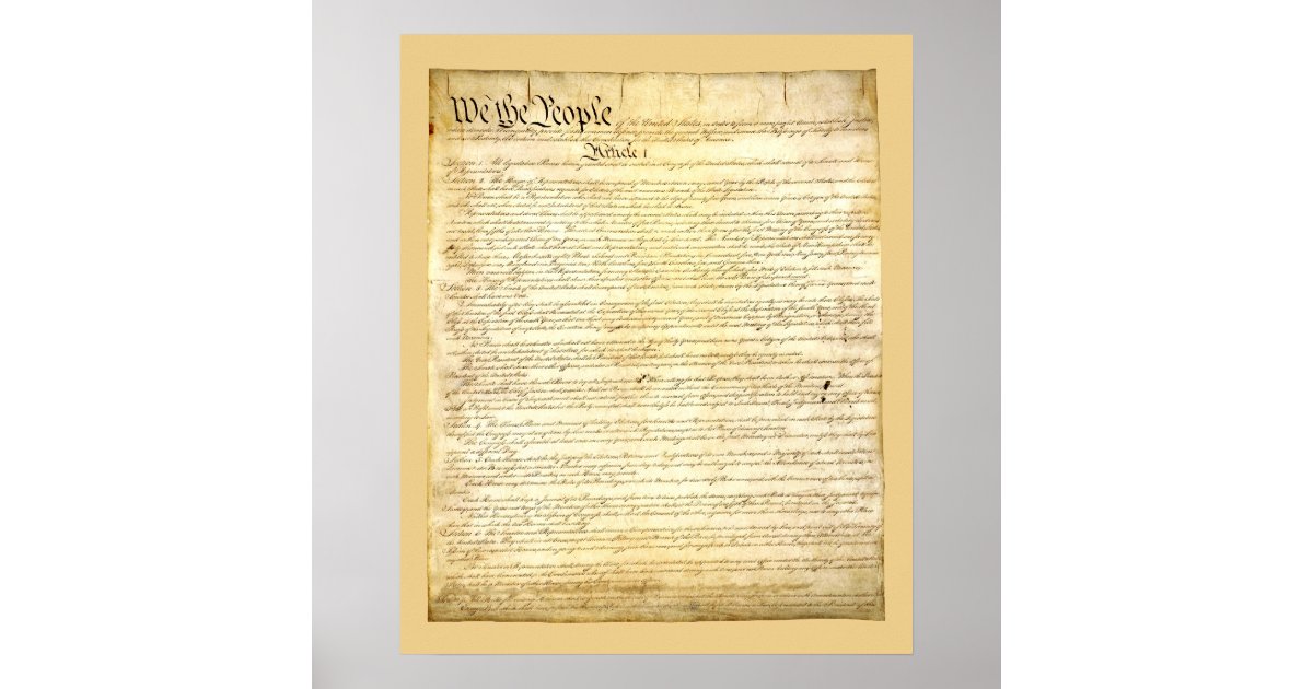 united states constitution posterprint poster zazzlecom