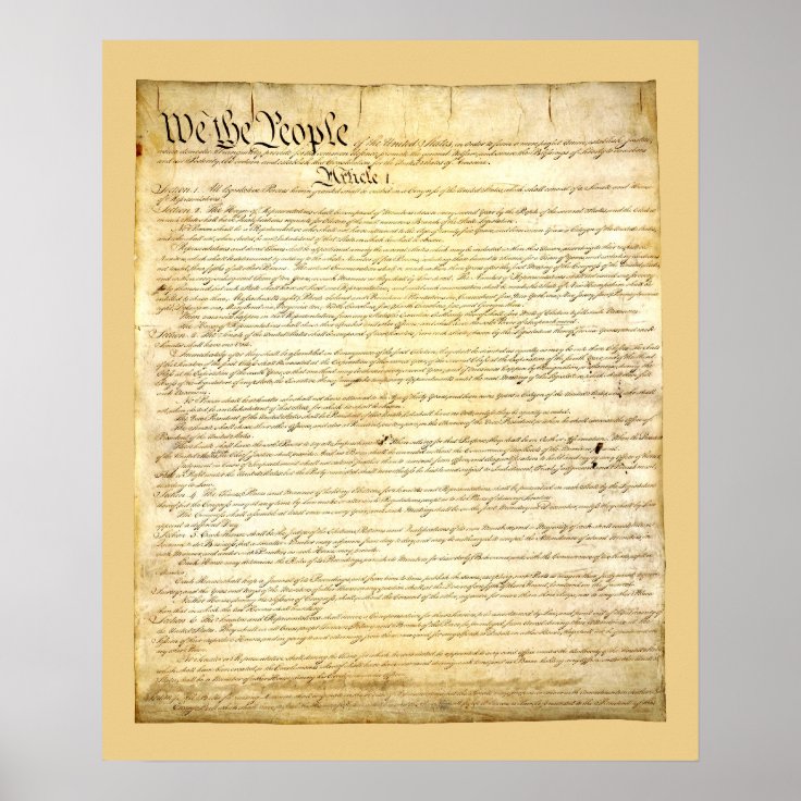 United States Constitution Poster/Print Poster | Zazzle