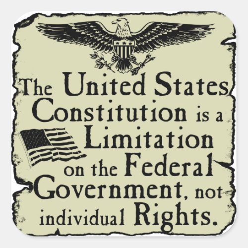 United States Constitution Square Sticker