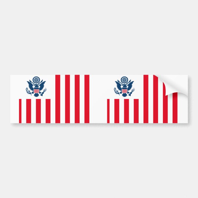 United States Customs Service, United States flag Bumper Sticker (Front)