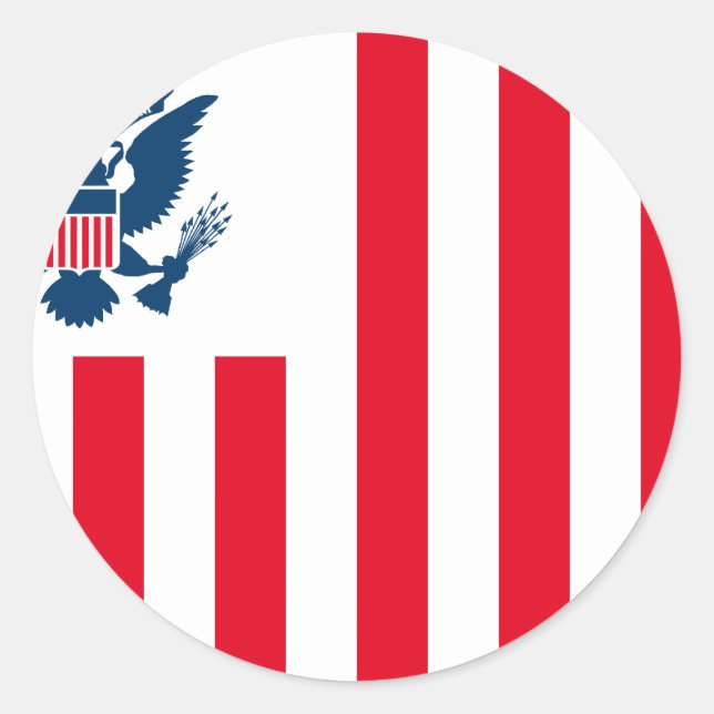 United States Customs Service, United States flag Classic Round Sticker (Front)