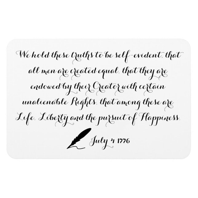 United States Declaration of Independence 1776 Magnet (Horizontal)