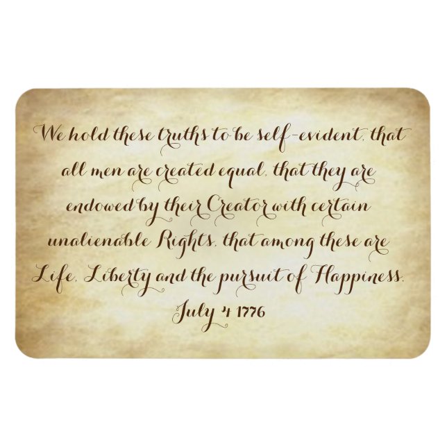 United States Declaration of Independence 1776 Magnet (Horizontal)