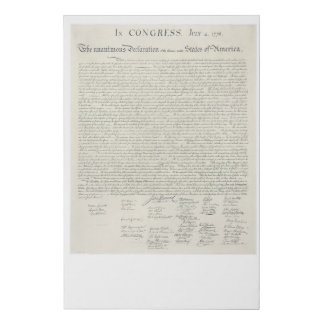 United States Declaration of Independence Canvas