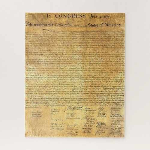 United States Declaration of Independence Jigsaw Puzzle