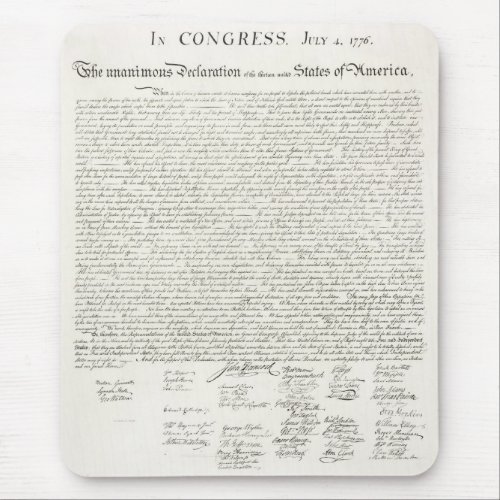 United States Declaration of Independence Mouse Pad