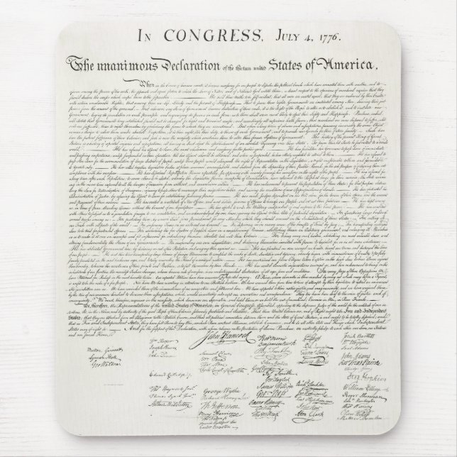 United States Declaration of Independence Mouse Pad (Front)
