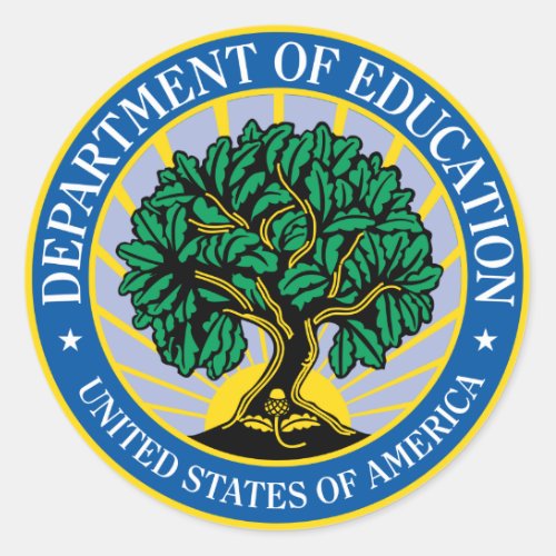 United States Department of Education Classic Round Sticker