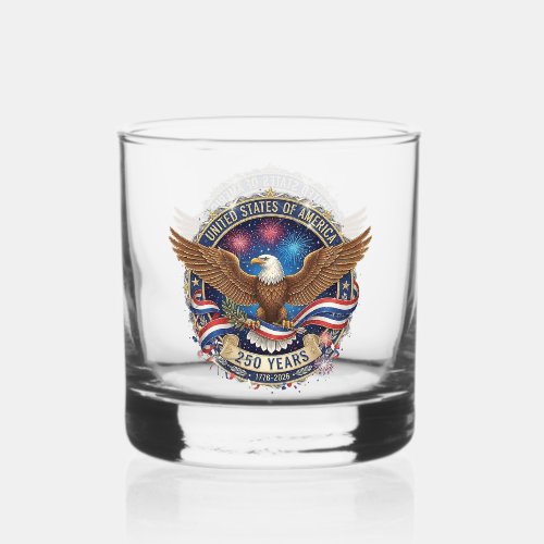 United States Eagle Crest Whiskey Glass