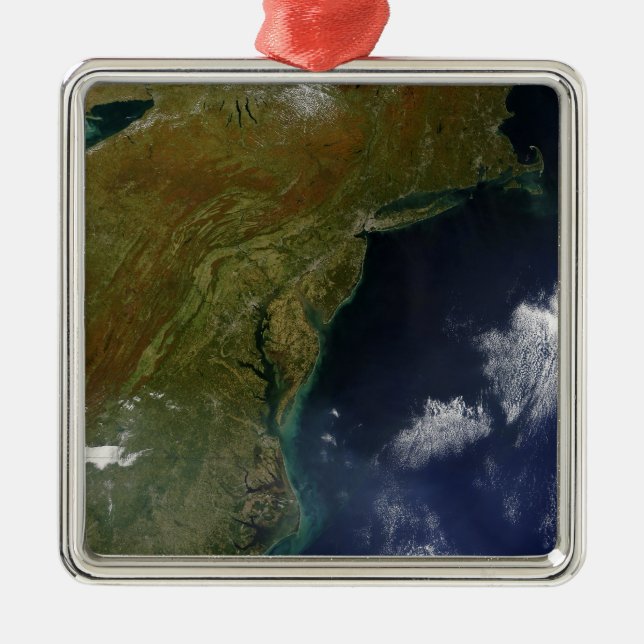 United States East Coast Metal Ornament (Front)