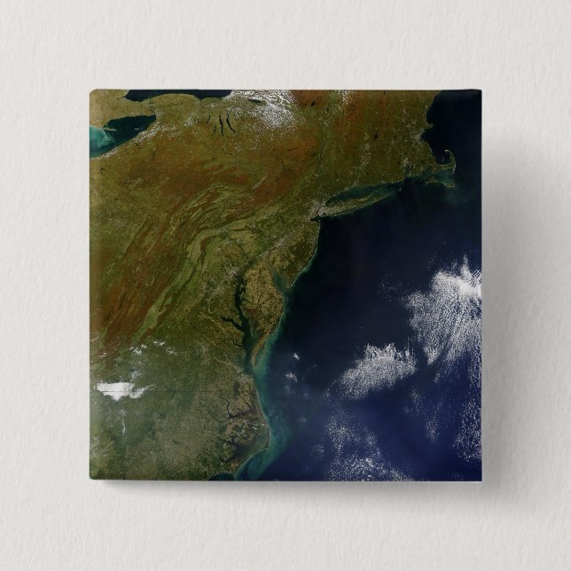 United States East Coast Pinback Button (Front)