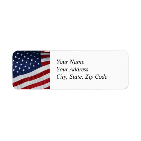 United States Flag Address Label