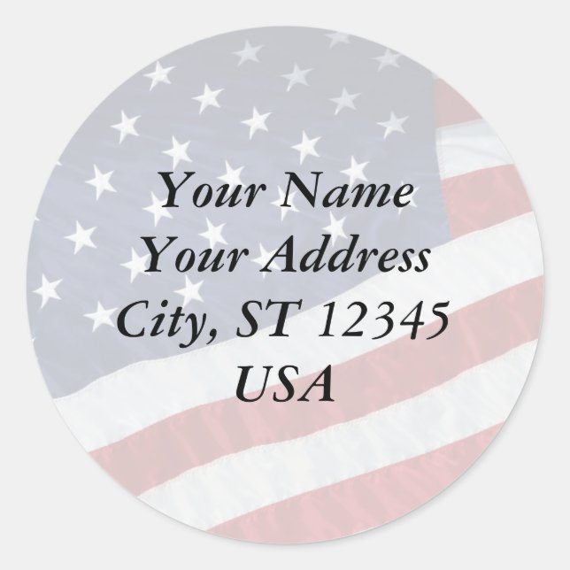 United States Flag Address Sticker (Front)