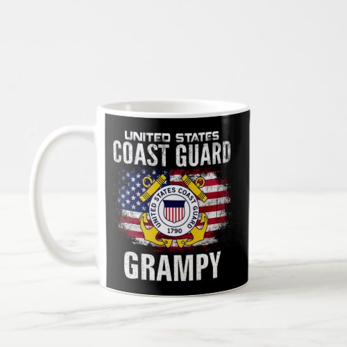 United States Flag American Coast Guard Grampy Vet Coffee Mug