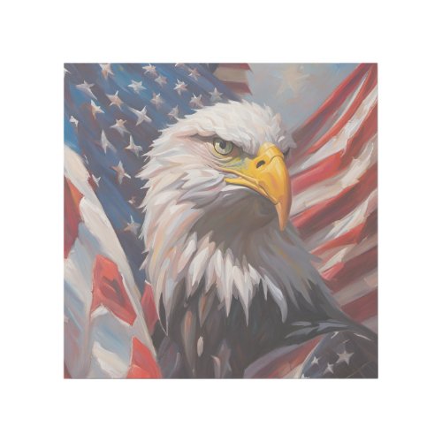 United States Flag and Bald Eagle  Gallery Wrap