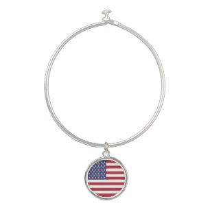 United States Flag Bangle Bracelet