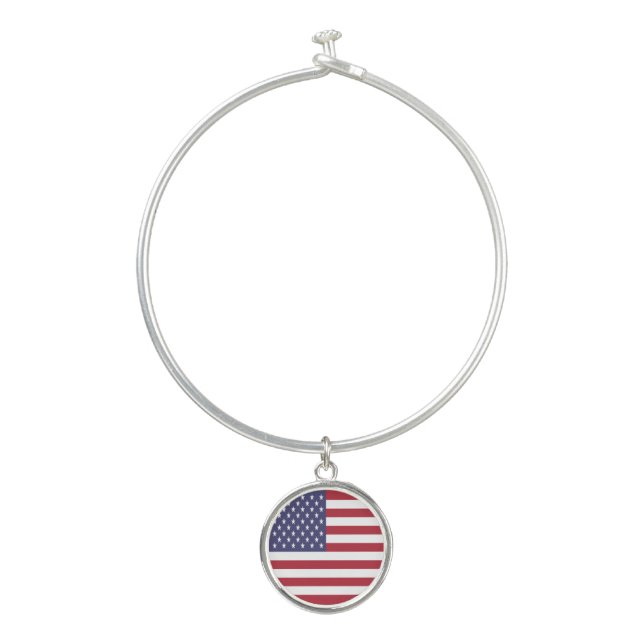 United States Flag Bangle Bracelet (Front)