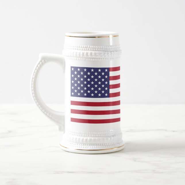 United States Flag Beer Stein (Left)