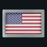 United States Flag Belt Buckle<br><div class="desc">Patriotic USA American flag red,  white and blue design.</div>