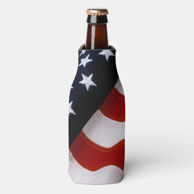 UNITED STATES FLAG BOTTLE COOLER (Bottle Front)