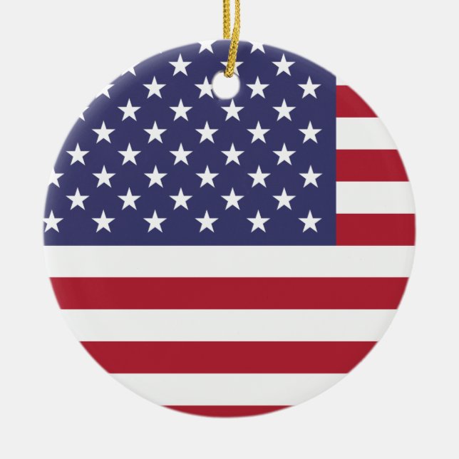United States Flag Ceramic Ornament (Front)