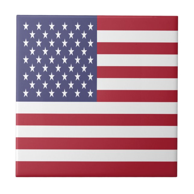 United States Flag Ceramic Tile (Front)