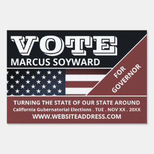 United States Flag Design, Political Campaigner Sign