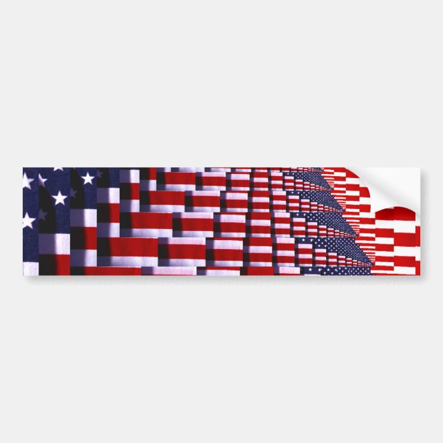United States Flag-digital art_ Bumper Sticker (Front)