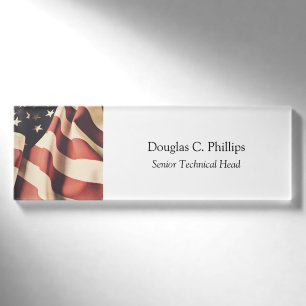 United States flag filter Name Tag
