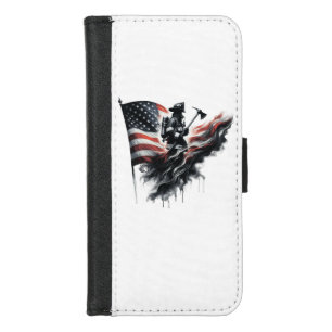 United States Flag. Firefighter iPhone 8/7 Wallet Case