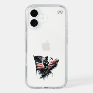  United States Flag. Firefighter iPhone 16 Case