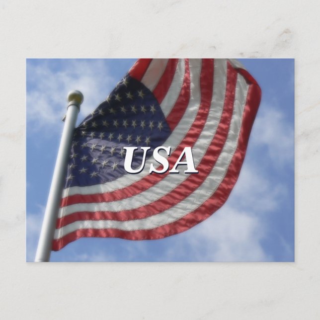 United States Flag Flying USA Postcard (Front)